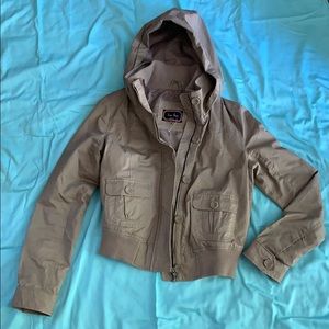 Love Tree Women’s Tan Hooded Coat Size Medium